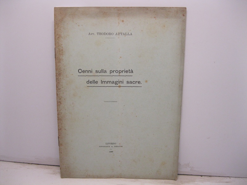 Cenni sulla proprietà delle Immagini sacre